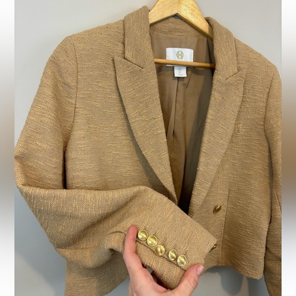 House of Harlow tan tweed blazer jacket - Picture 2 of 6